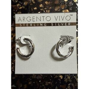 Argento Sterling Silver 925 Hoop Earrings Women Luxury Jewelry Free Shipping